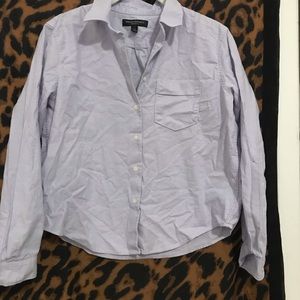 Button Down Boyfriend Shirt - Petite